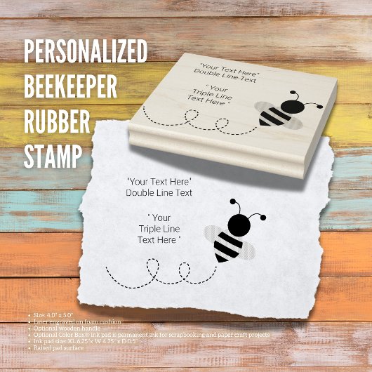 ビーパーソナライズされたキーパー・ゴム・スタンプ ラバースタンプ