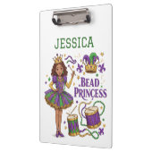 ビーパーソナライズされたズプリンセス – マルディグラス クリップボード (左)