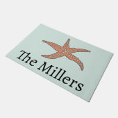 ビーパーソナライズされたチ模様 ドアマット (アングル)