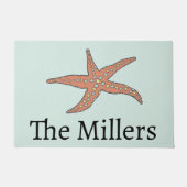 ビーパーソナライズされたチ模様 ドアマット (正面)