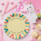 ビーパーソナライズされたチ色に数々のなる ペーパープレート (パーティー)