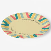 ビーパーソナライズされたチ色に数々のなる ペーパープレート (アングル)