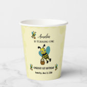 ビーパーソナライズされたテーマ1歳のパーティー 紙コップ (裏面)