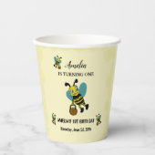 ビーパーソナライズされたテーマ1歳のパーティー 紙コップ (正面)