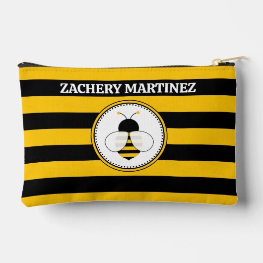 ビーパーソナライズされたパターン アクセサリーポーチ (裏面)