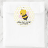 ビーパーソナライズされたビー赤ちゃんシャワーシール – Baby Girl ラウンドシール (バッグ)