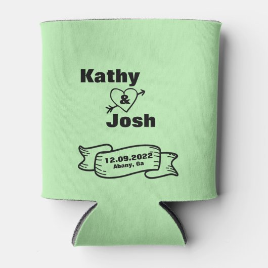 ビーパーソナライズされたルクーラーボックスは結婚、 缶クーラー (正面)