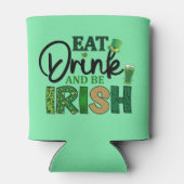 ビーパーソナライズされたルクール食べ- Drink Be Irish 缶クーラー (裏面)