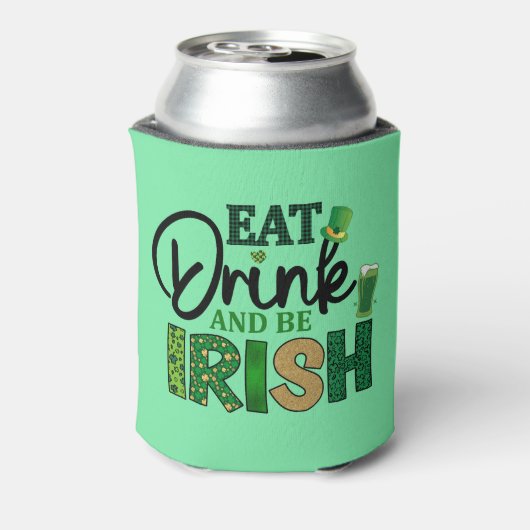 ビーパーソナライズされたルクール食べ- Drink Be Irish 缶クーラー (缶裏面)