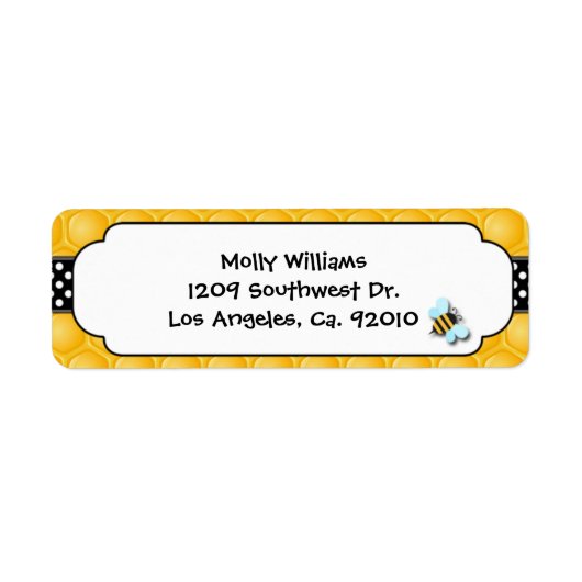 ビーパーティー差出人住所ラベル ラベル (正面)