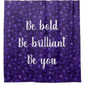 ビーパープルはっきりしたピーコックパラダイス シャワーカーテン (正面)