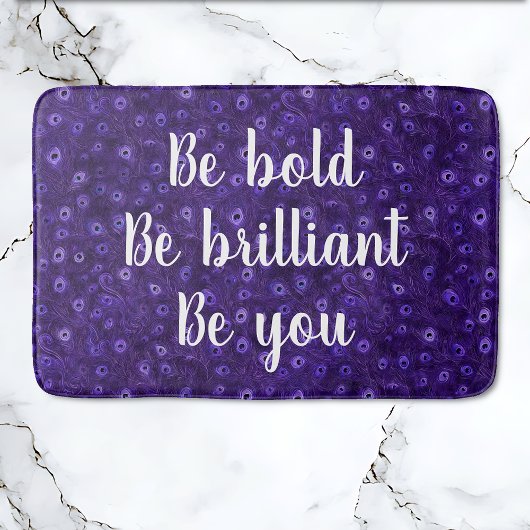 ビーパープルはっきりしたピーコックパラダイス バスマット