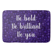 ビーパープルはっきりしたピーコックパラダイス バスマット (正面)