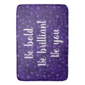 ビーパープルはっきりしたピーコックパラダイス バスマット (正面縦)