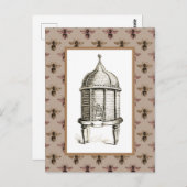 ビービクトリアンハイブオンビーパターン ポストカード (正面/裏面)