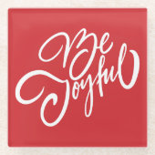 ビービッエレガントグホリデーデザイン ガラスコースター (正面)