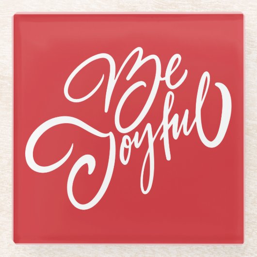 ビービッエレガントグホリデーデザイン ガラスコースター (正面)