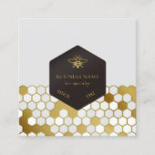 ビービーキーパーハニーアピアリスト金ゴールドブラック スクエア名刺 (正面)