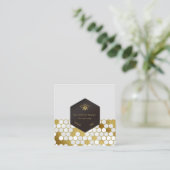 ビービーキーパーハニーアピアリスト金ゴールドブラック スクエア名刺 (スタンド正面)