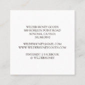 ビービーキーパーハニーアピールスクエアビジネスカード スクエア名刺 (裏面)