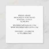 ビービーキーパービーキープビーキープアピールハニースクエアブシン スクエア名刺 (裏面)