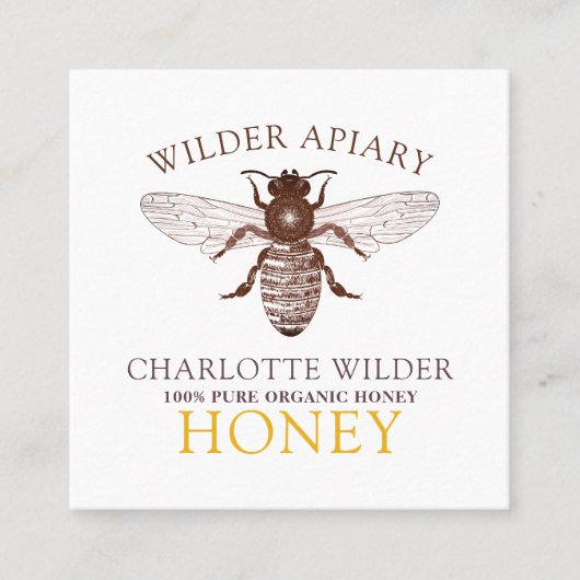 ビービーキーパービーキープビーキープアピールハニースクエアブシン スクエア名刺 (正面)