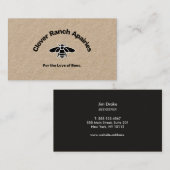 ビービービーキープアパイリー(昆虫)マルハナバチロゴ自然 名刺 (正面/裏面)