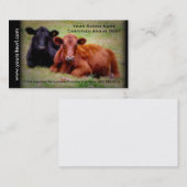 ビーフの牧場または農場のためのアンガスの牛写真 名刺 (正面/裏面)