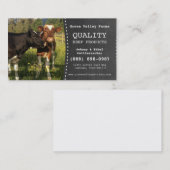 ビーフの生産者の牛農場 名刺 (正面/裏面)