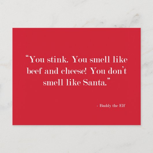 ビーフの郵便はがきのように臭いがします シーズンポストカード (正面)