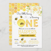 ビーファーストバースデーパーティ招待状のまわりに 招待状 (正面/裏面)