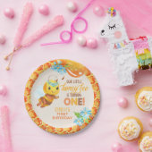 ビーファースト誕生日プレート-ガール-カスタム ペーパープレート (パーティー)
