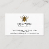 ビーファームビーキーパーアピアニストハニツバチハニカム 名刺 (裏面)