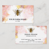 ビーファームビーキーパーアピアニストハニービーハニカムブ 名刺 (正面/裏面)