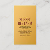 ビーファーム養蜂家名刺 名刺 (裏面)