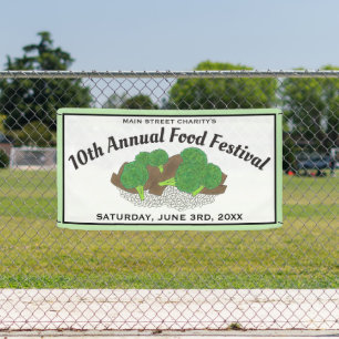 ビーフアンドブロッコリー中国のレストランフードフェスティバル 横断幕