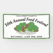 ビーフアンドブロッコリー中国のレストランフードフェスティバル 横断幕 (横)