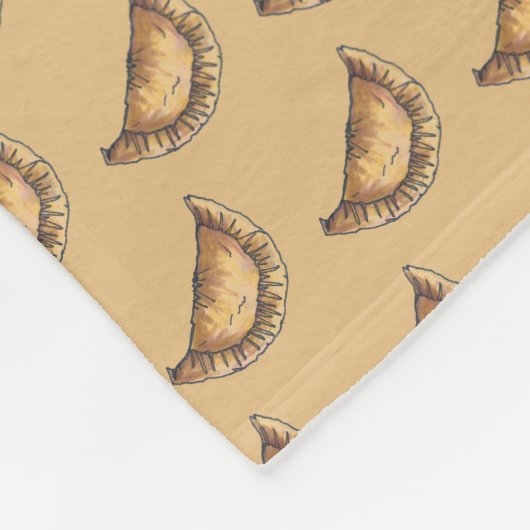 ビーフエンパナスペインのダス中南米フードペストリー フリースブランケット (角)