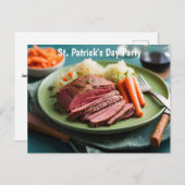 ビーフキャベツとニンジン インビテーションポストカード (正面/裏面)