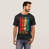 ビーフシチュー好き家族の夕食感謝祭クリスマス Tシャツ (正面フル)