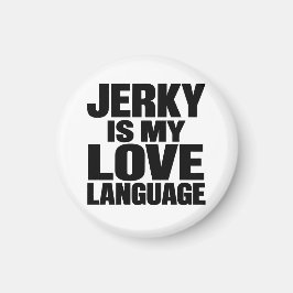 ビーフジャーキーが私の愛の言語 おもしろビーフジャーキー マグネット