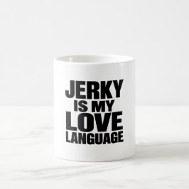 ビーフジャーキーが私の愛の言語 面白いビーフジャーキー コーヒーマグカップ