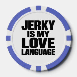 ビーフジャーキーが私の愛の言語 面白いビーフジャーキー ポーカーチップ