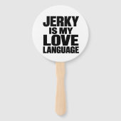 ビーフジャーキーが私の愛の言語 Funny Beef Jerky ハンドファン (裏面)