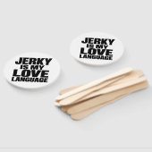 ビーフジャーキーが私の愛の言語 Funny Beef Jerky ハンドファン (組立なし)