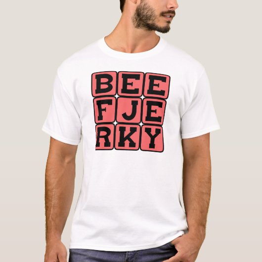 ビーフジャーキー、乾燥おやつ Tシャツ (正面)