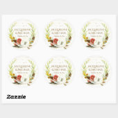 ビーフスティッカー樺の木ウッドユーカリプタスリーフリース ラウンドシール (シート)