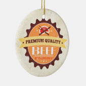 ビーフステーキの獣肉の恋人のクリスマスのオーナメント セラミックオーナメント (右)