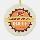 ビーフステーキの獣肉の恋人のクリスマスのオーナメント セラミックオーナメント (正面)
