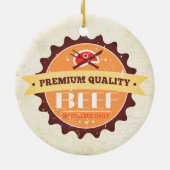 ビーフステーキの獣肉の恋人のクリスマスのオーナメント セラミックオーナメント (裏面)